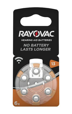 Rayovac Acoustic Hörgerätebatterien - PR48 Typ 13 Orange - 6er Packung - Die Mega Kiste