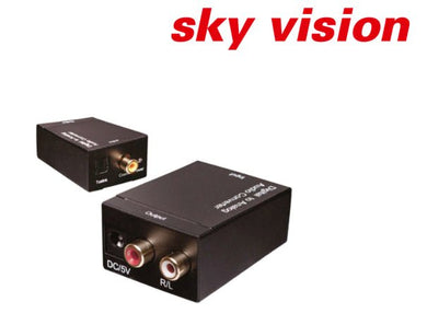 sky vision DA Wandler 500 Toslink Koaxial zu Stereo R/L Audio - Die Mega Kiste