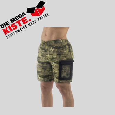 UAKKO Chia Badeshorts Badehose mit wasserdichter Tasche Farbe Military - Die Mega Kiste